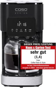 CASO Coffee Taste & Style Kaffeemaschine Edelstahl 1,5L