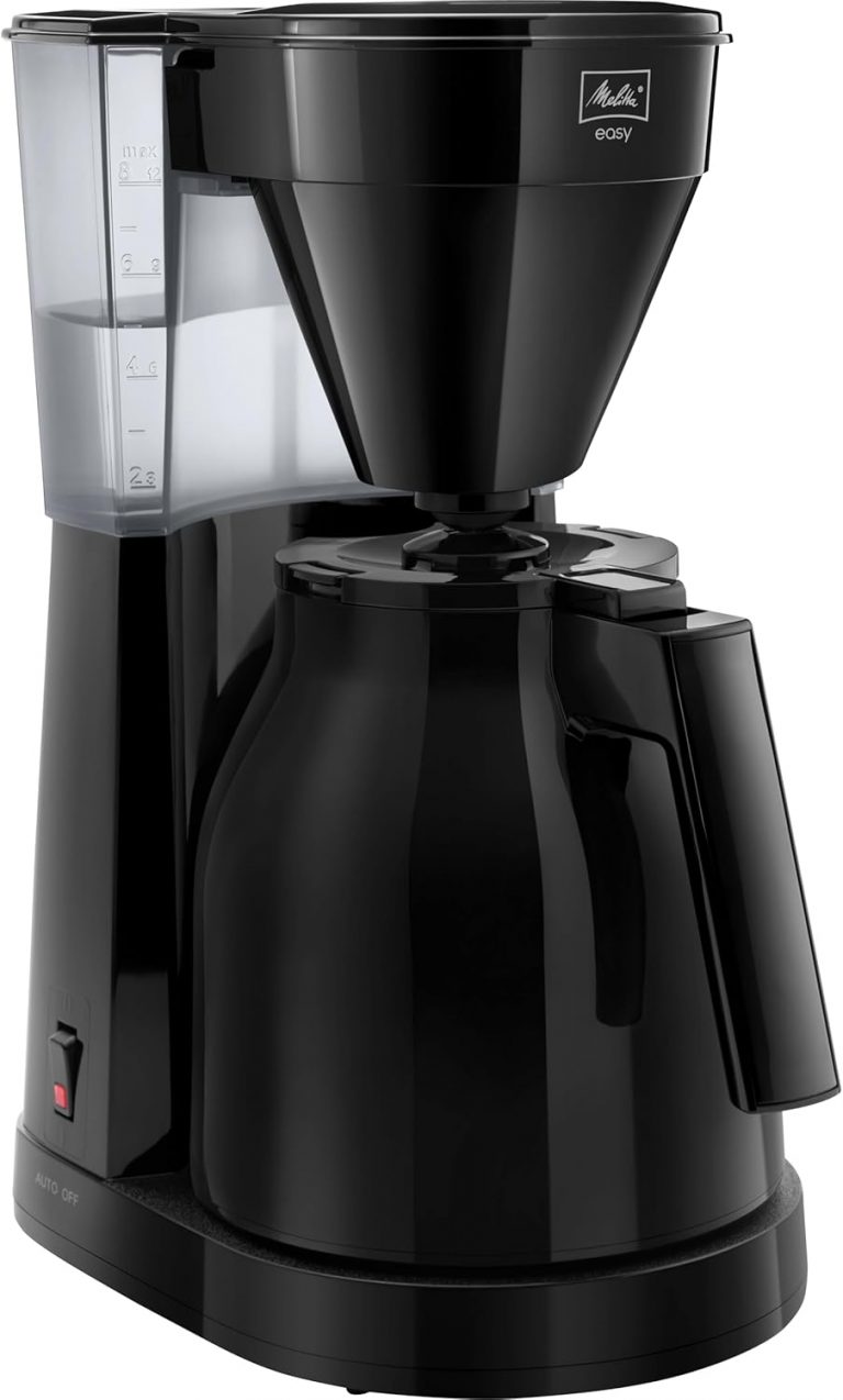 Melitta Easy Therm – Filterkaffeemaschine mit Thermkanne, für bis zu 8 Tassen Kaffee, in Schwarz