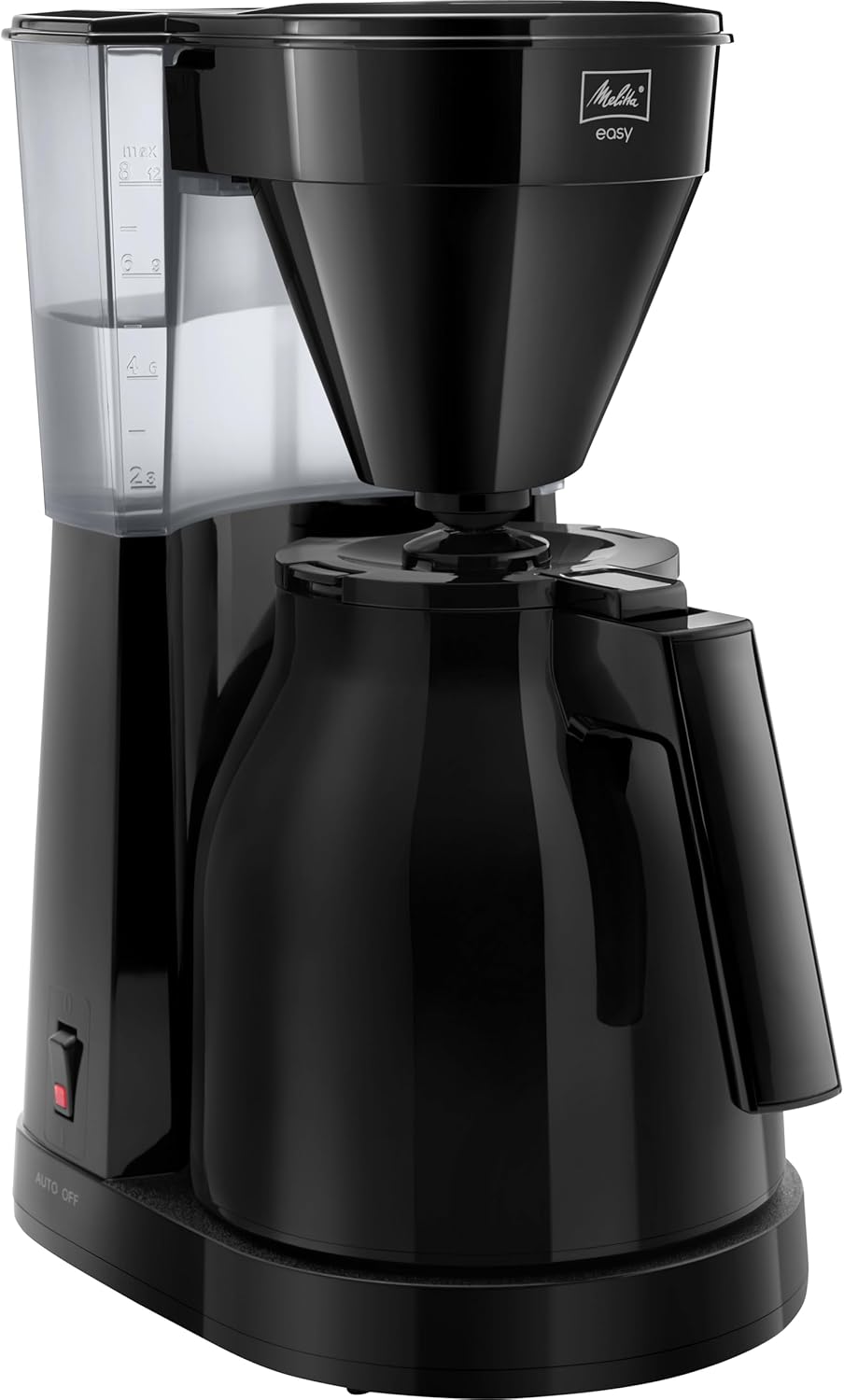 Melitta Easy Therm – Filterkaffeemaschine mit Thermkanne, für bis zu 8 Tassen Kaffee, in Schwarz