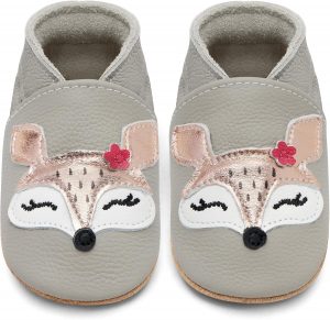 IceUnicorn Weiche Leder Krabbelschuhe Rutschfeste Lauflernschuhe Jungen Mädchen