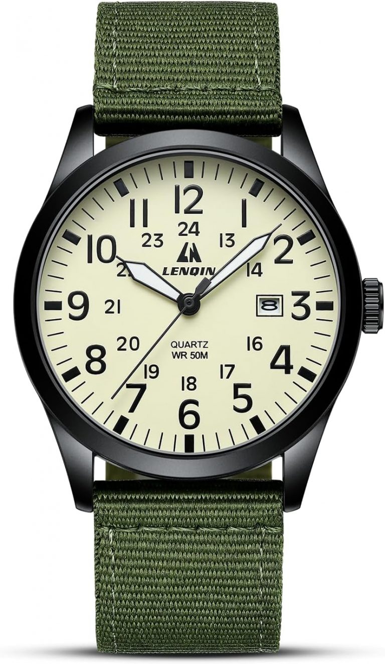 LN LENQIN Militär Herren Uhr Nylon Armee