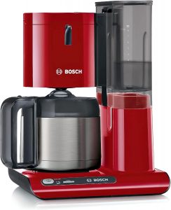 Bosch Filterkaffeemaschine Styline, Thermokanne, abnehmbarer Wassertank, rot</li>