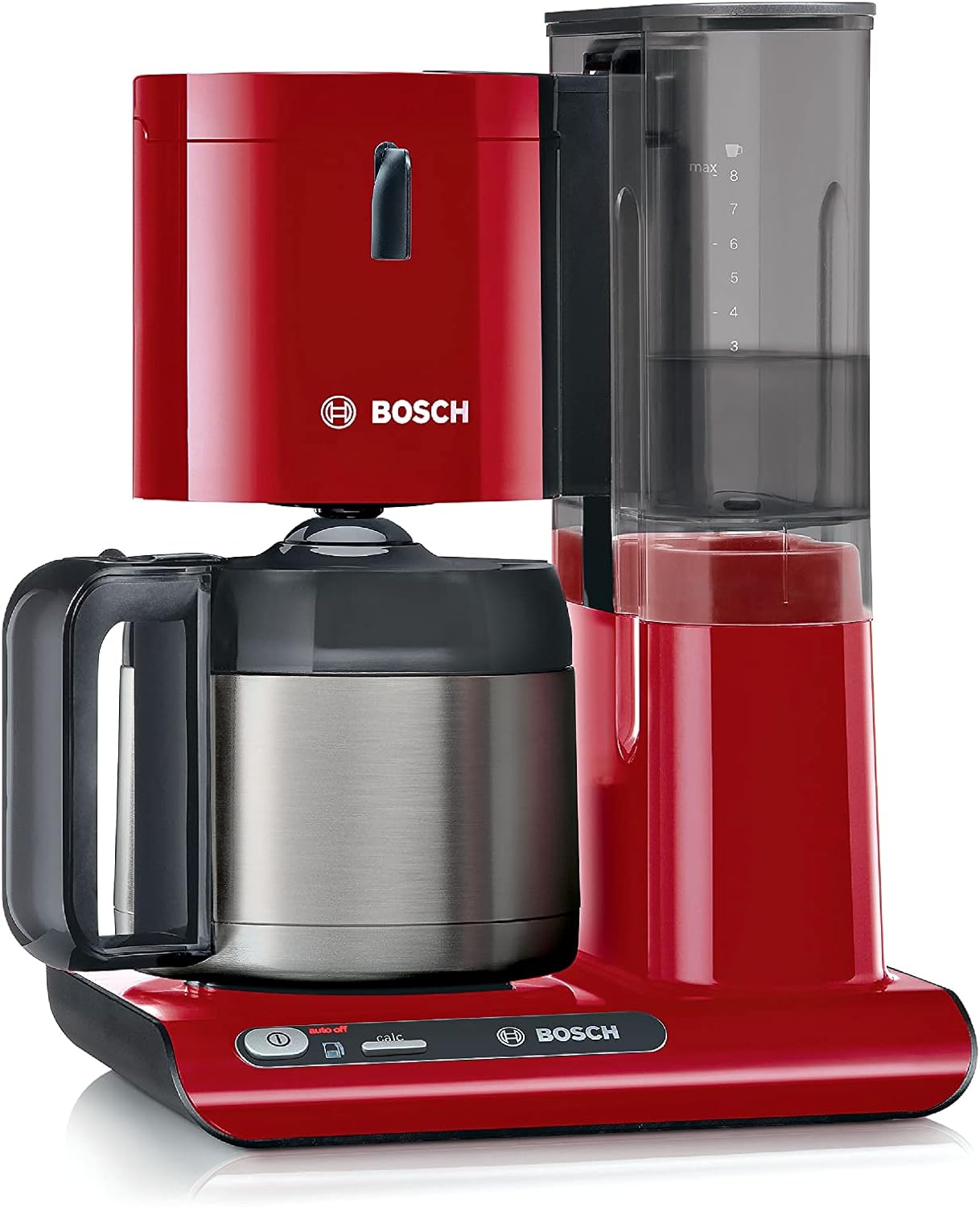 Bosch Filterkaffeemaschine Styline, Thermokanne, abnehmbarer Wassertank, rot</li>