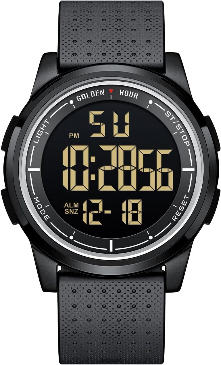 GOLDEN HOUR Ultraleichte wasserdichte Sport-Digitaluhr