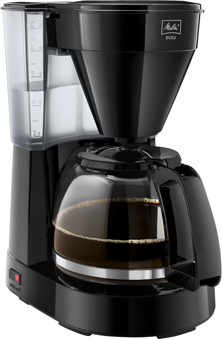 Melitta Easy – Filterkaffeemaschine mit Glaskanne, für bis zu 10 Tassen Kaffee, in Schwarz